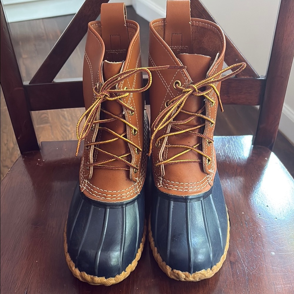 Brown and Black Duck Boots